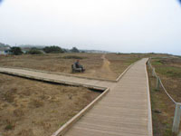 A neat picture of the boardwalk at Cambria