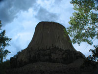Devils Tower. We got their kinda late so we didnt take to many pictures, but its a pretty cool piece of rock. Hundred something climbing routes to the top