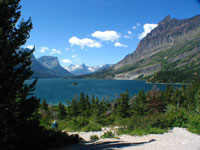 St. Marys lake with goose island in the middle