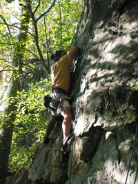 We didnt get much pictures of Chris but he led most of the routes we did at Rumney