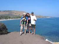 The 4 of us on Refugio Point - Florabel was taking the picture