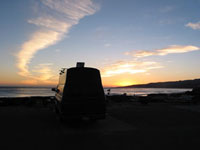 The Van at sunset at Jalama