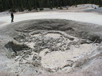 This is a huge boiling mud pot that we came across while hikeing in the backcountry one day
