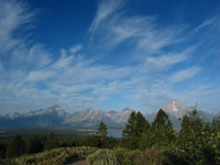 The Grand Teton range with Mt. Moran to the right
