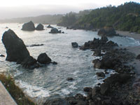 The pacific coast in Humbolt county