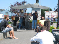 The band at the Farmers market