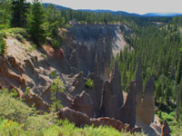 Crazy pinnacles near Crater Lake